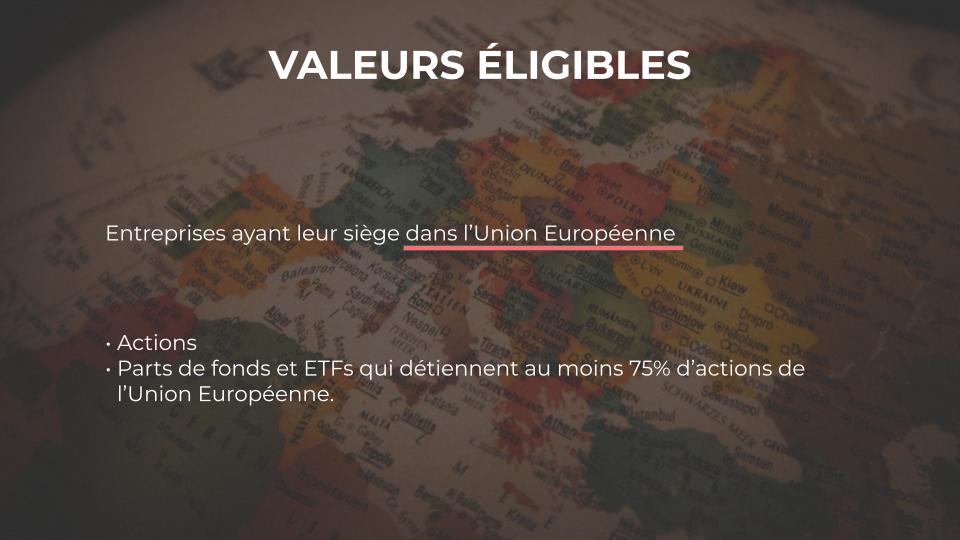 Les valeurs éligibles au PEA