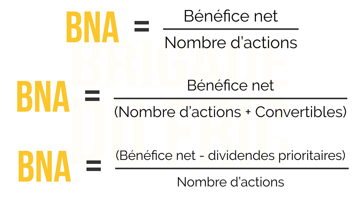 Calculs du BNA