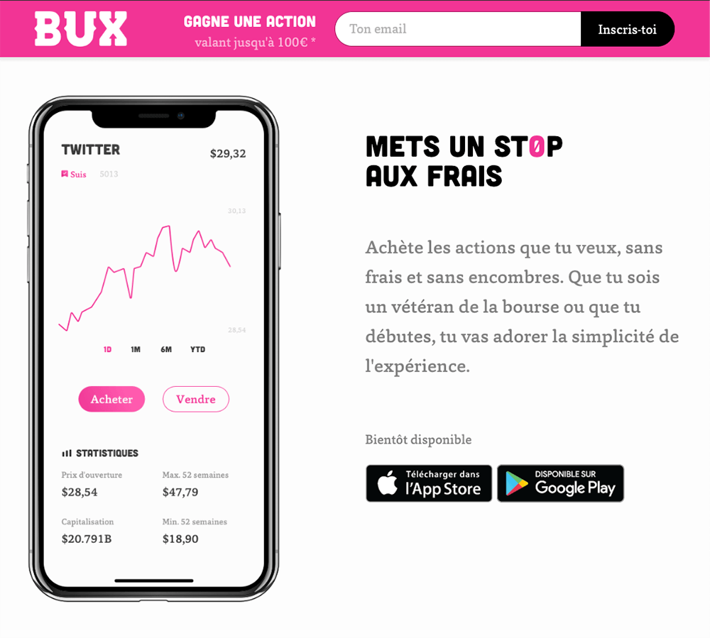BUX Zero : Trading gratuit et trading sans frais