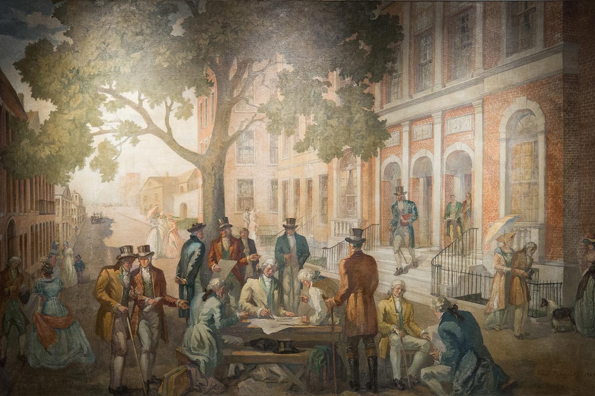 Histoire de la bourse : Wallstreet, accord de buttonwood en 1792