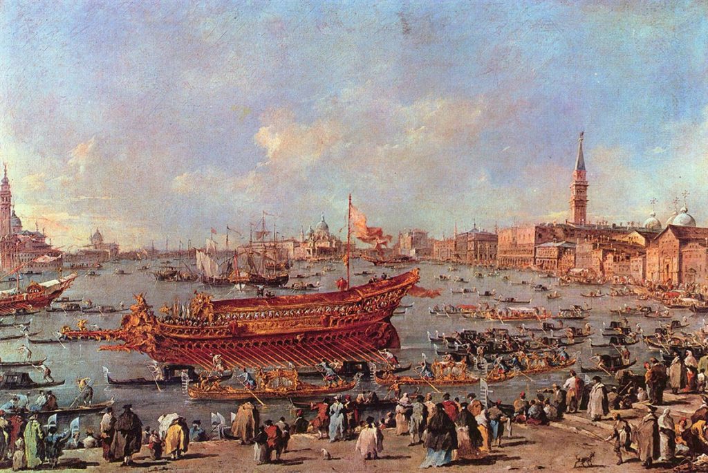 Le Doge sur le Bucentaure de Francesco Guardi