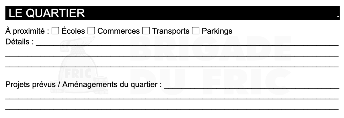 Les questions à poser sur le quartier lors d'une visite