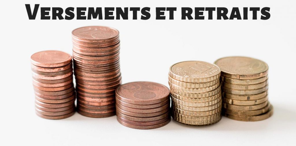 Versements et retraits comparatif chez les robo-advisors